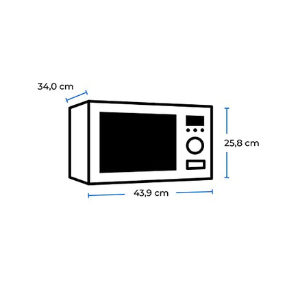 Exquisit Mikrowelle MW 802 sw | 700 W Leistung 20 L Garrraum kompakte Mikrowelle