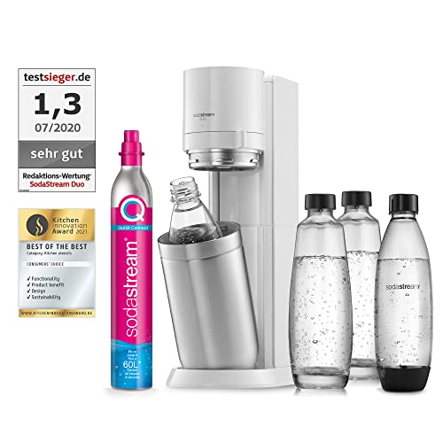 SodaStream Wassersprudler Duo mit CO2-Zylinder, 2X Glasflasche