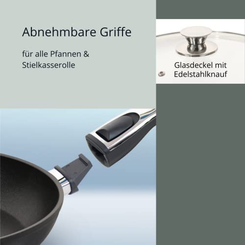Genius Cerafit Plasma Hochrandpfanne 28 cm + Glasdeckel