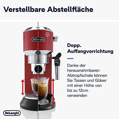 De'Longhi Dedica Style EC 685.R Espresso Siebträgermaschine, Espressomaschine