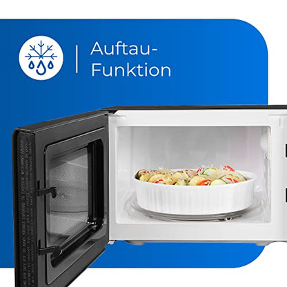 Exquisit Mikrowelle MW 802 sw | 700 W Leistung 20 L Garrraum kompakte Mikrowelle