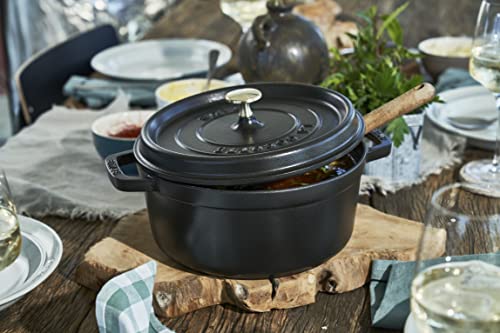 STAUB Gusseisen Bräter/Cocotte, Rund 28 cm, 6,7 L, , Schwarz