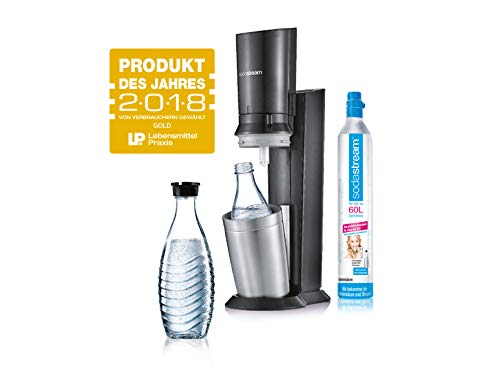 SodaStream Crystal 2.0 Wassersprudler mit CO2-Zylinder und 2x Glaskaraffen