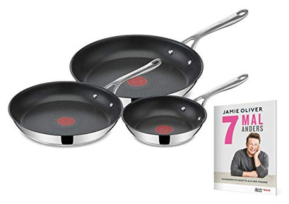 Tefal E304S3.JO7 Jamie Oliver Cook's Direct 3-teiliges Bratpfannen-Set