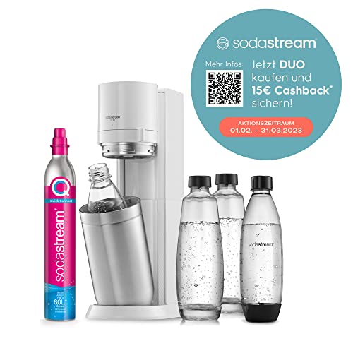 SodaStream Wassersprudler Duo mit CO2-Zylinder, 2X Glasflasche