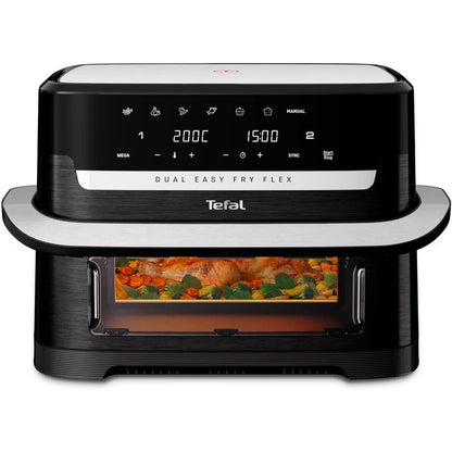 Tefal Dual Easy Fry Heißluftfritteuse, 8,3 L, Doppelschublade