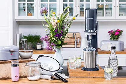 SodaStream Crystal 2.0 Wassersprudler mit CO2-Zylinder und 2x Glaskaraffen