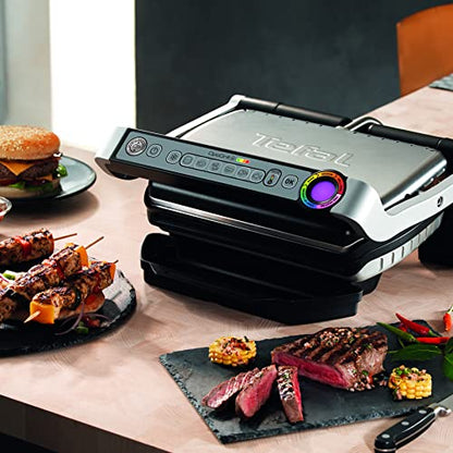 Tefal OptiGrill+ GC712D | intelligenter Kontaktgrill | 6 voreingestellte Grillprogramme