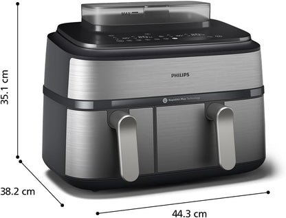 Philips Steam Airfryer 5000 Series Dual Basket, 9 L