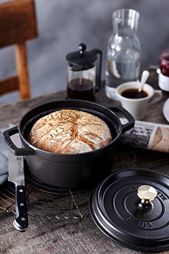 STAUB Gusseisen Bräter/Cocotte, Rund 28 cm, 6,7 L, , Schwarz