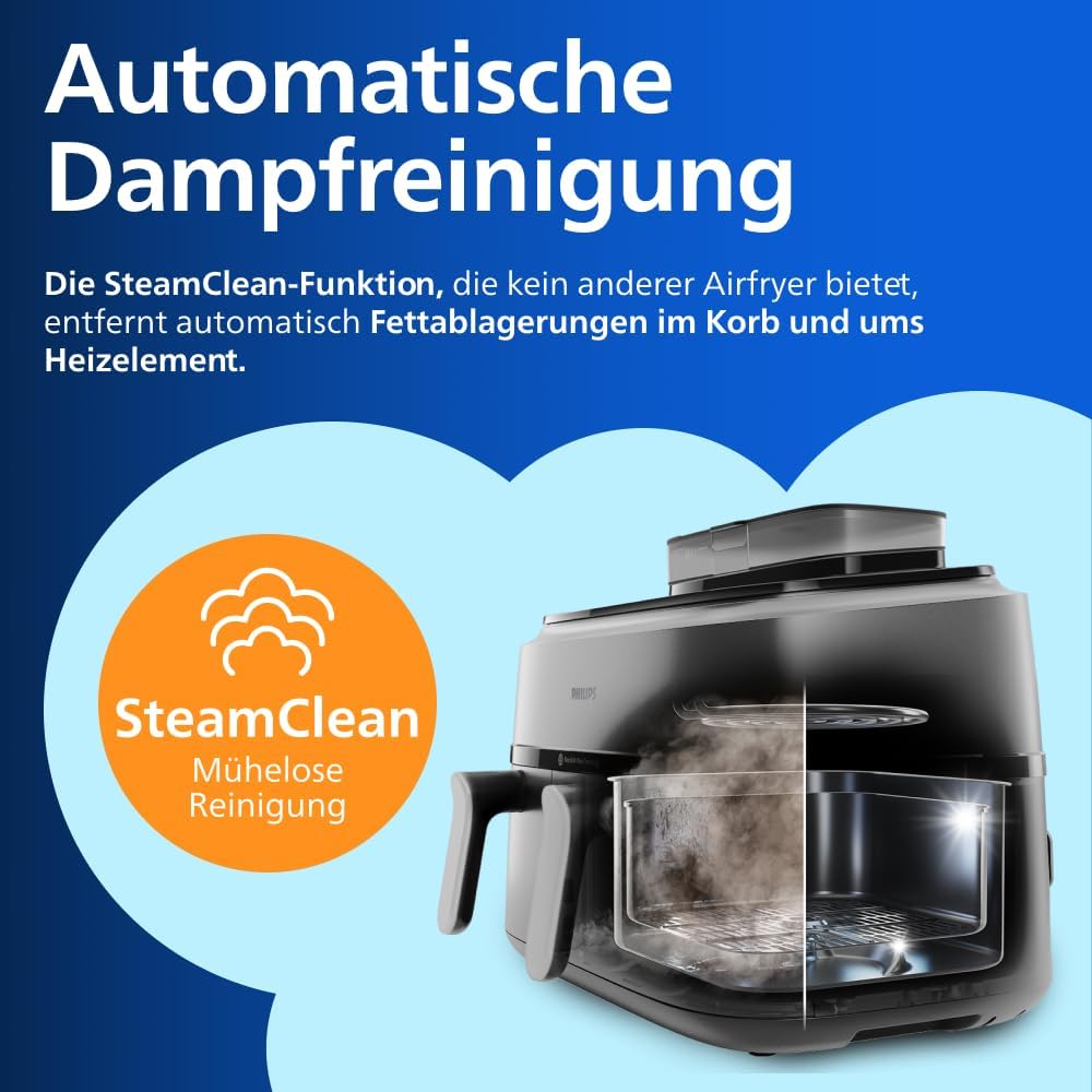 Philips Steam Airfryer 5000 Series Dual Basket, 9 L