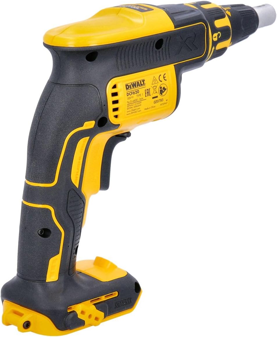 DeWalt Akku-Trockenbauschrauber/Schnellbauschrauber (18 Volt, 5.0 Ah, bürstenlos, inkl. Magazinvorsatz DCF6201, 2x XR Li-Ion Akkus, System-Schnellladegerät, Tstak Box II), DCF620P2K