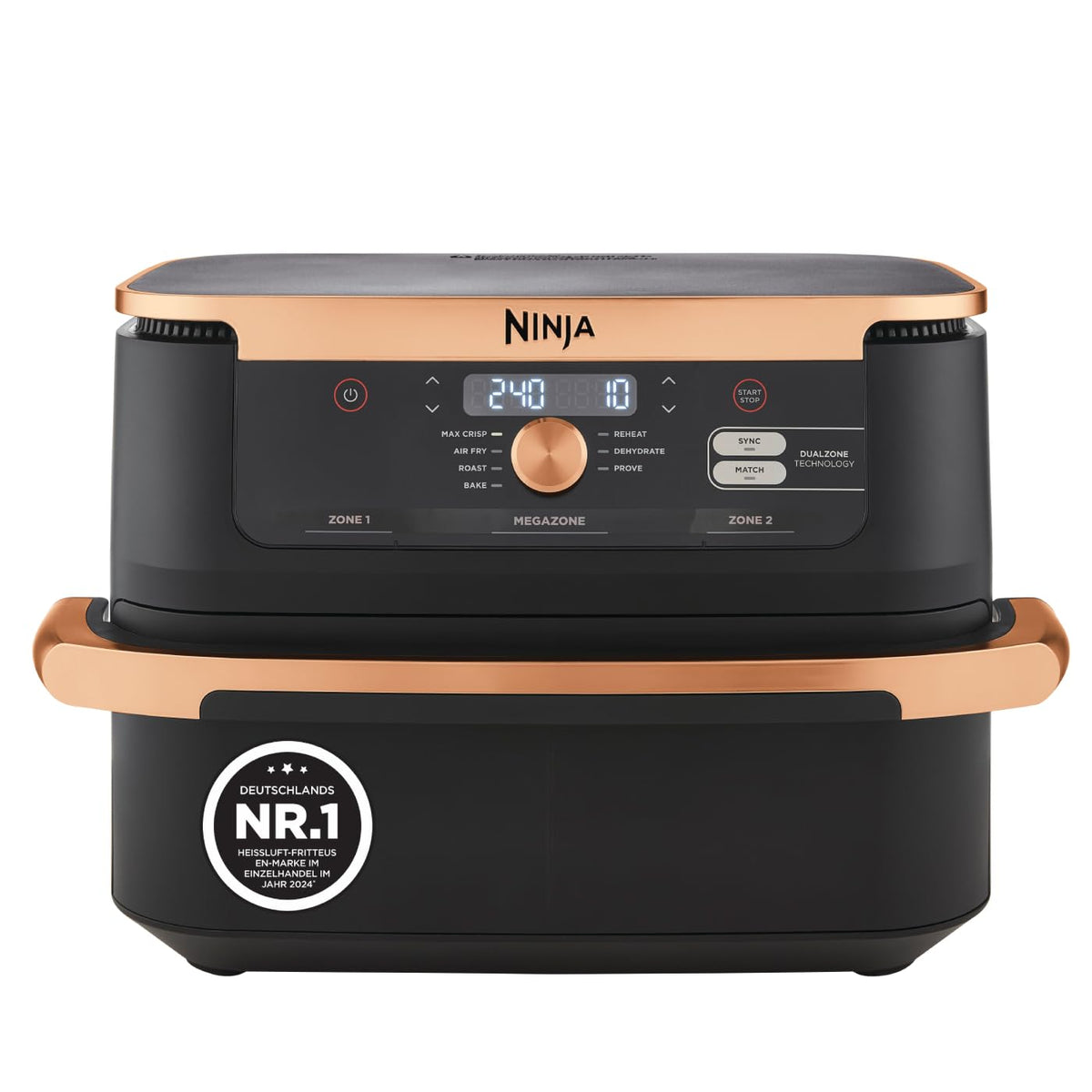 Ninja Foodi FlexDrawer Dual Zone Heißluftfritteuse, Schwarz AF500EU
