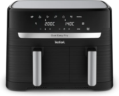 Tefal Dual Easy Fry Heißluftfritteuse, 8,3 L, Doppelschublade