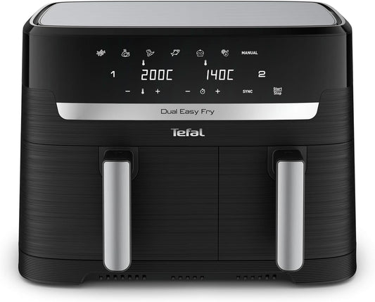 Tefal Dual Easy Fry Heißluftfritteuse, 8,3 L, Doppelschublade