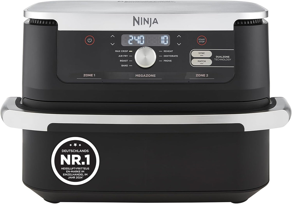 Ninja Foodi FlexDrawer Dual Zone Heißluftfritteuse, Schwarz AF500EU