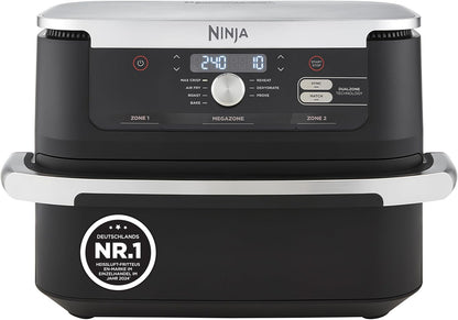 Ninja Foodi FlexDrawer Dual Zone Heißluftfritteuse, Schwarz AF500EU