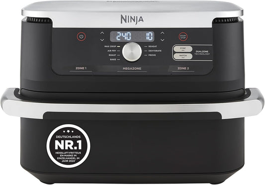 Ninja Foodi FlexDrawer Dual Zone Heißluftfritteuse, Schwarz AF500EU
