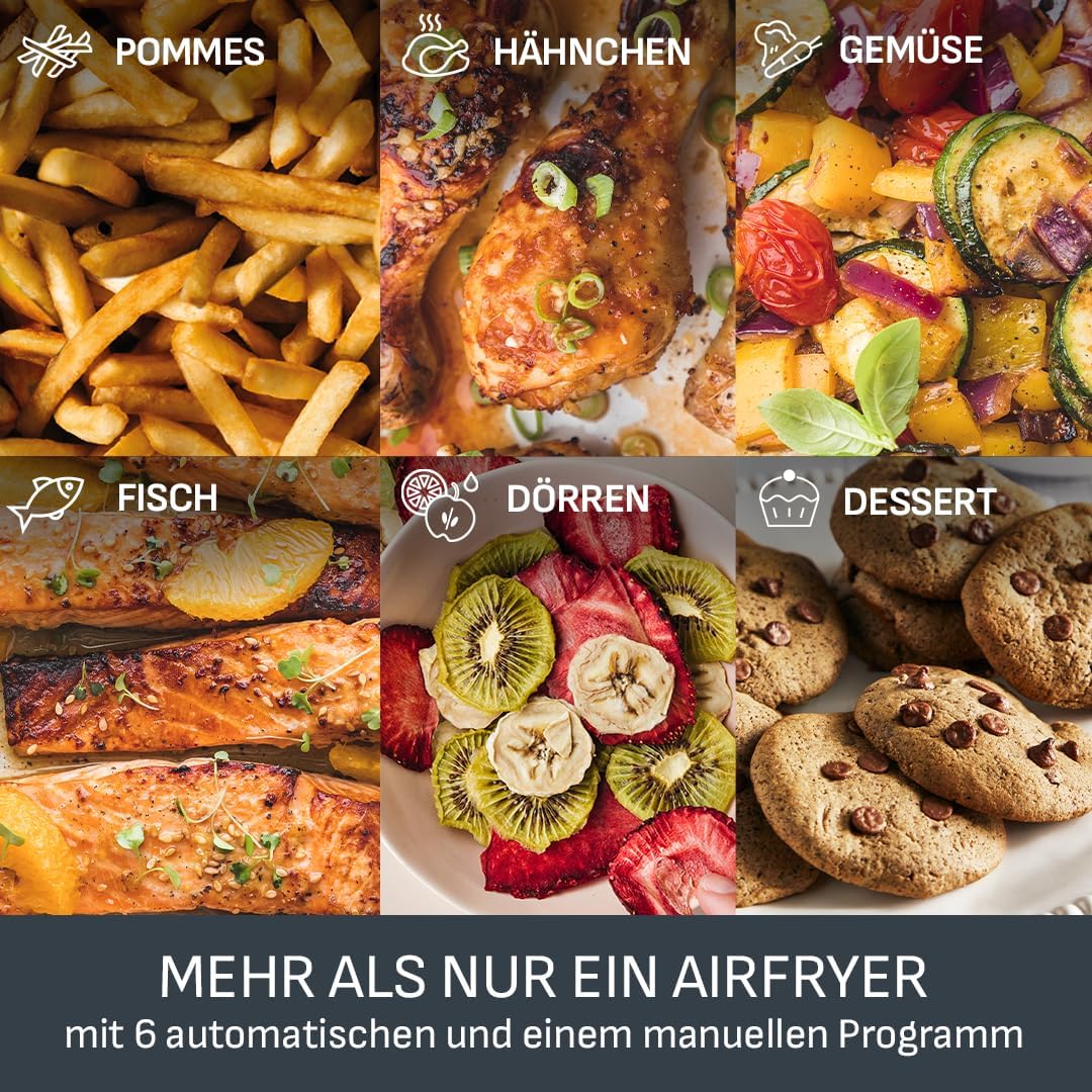 Tefal Dual Easy Fry Heißluftfritteuse, 8,3 L, Doppelschublade