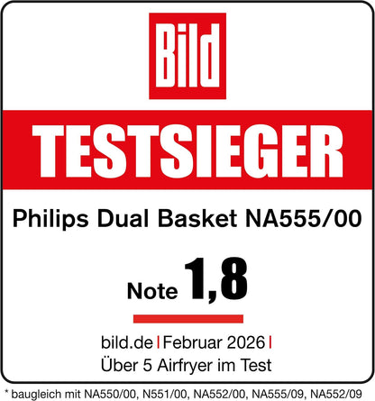 Philips Steam Airfryer 5000 Series Dual Basket, 9 L