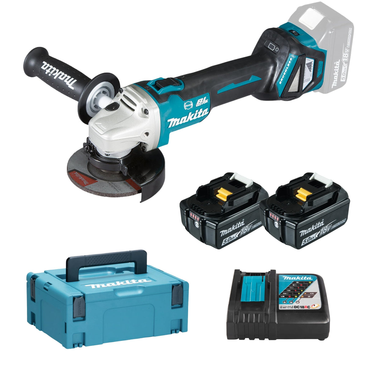 Makita DGA513Z Akku-Winkelschleifer 18 V (ohne Akku, Ohne Ladegerät)