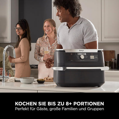 Ninja Foodi FlexDrawer Dual Zone Heißluftfritteuse, Schwarz AF500EU