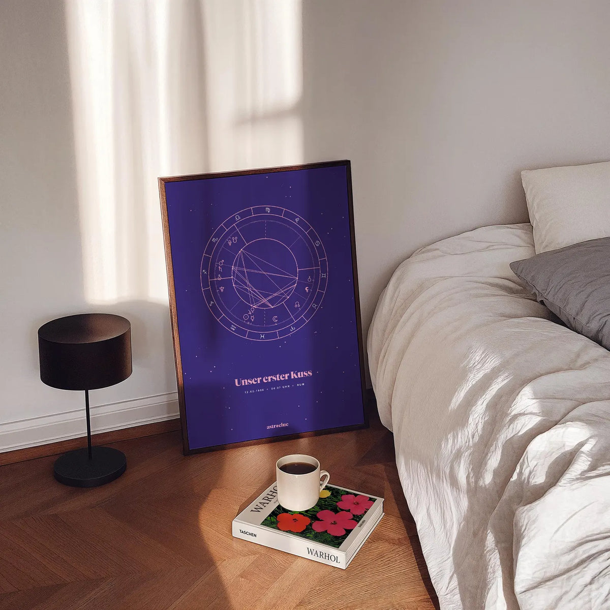 Horoskop-Poster, personalisierter Druck, Sternzeichen, Geburtshoroskop, Astrologie,